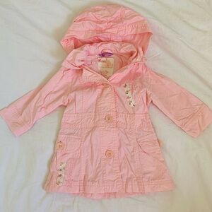 HEMA girl pink jacket sz. 74cm US 9-12 months removable hoodie